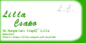 lilla csapo business card